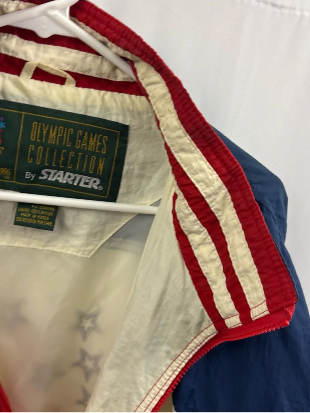 Starter Olympic Games Atlanta 1996 Windbreaker Mens XL USA Full Zip Jacket Vtg - Picture 10 of 15